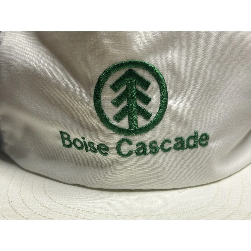 Ownco 5 Panel White One Size Snapback Boise Cascade Tree Logo Hat Made in USA